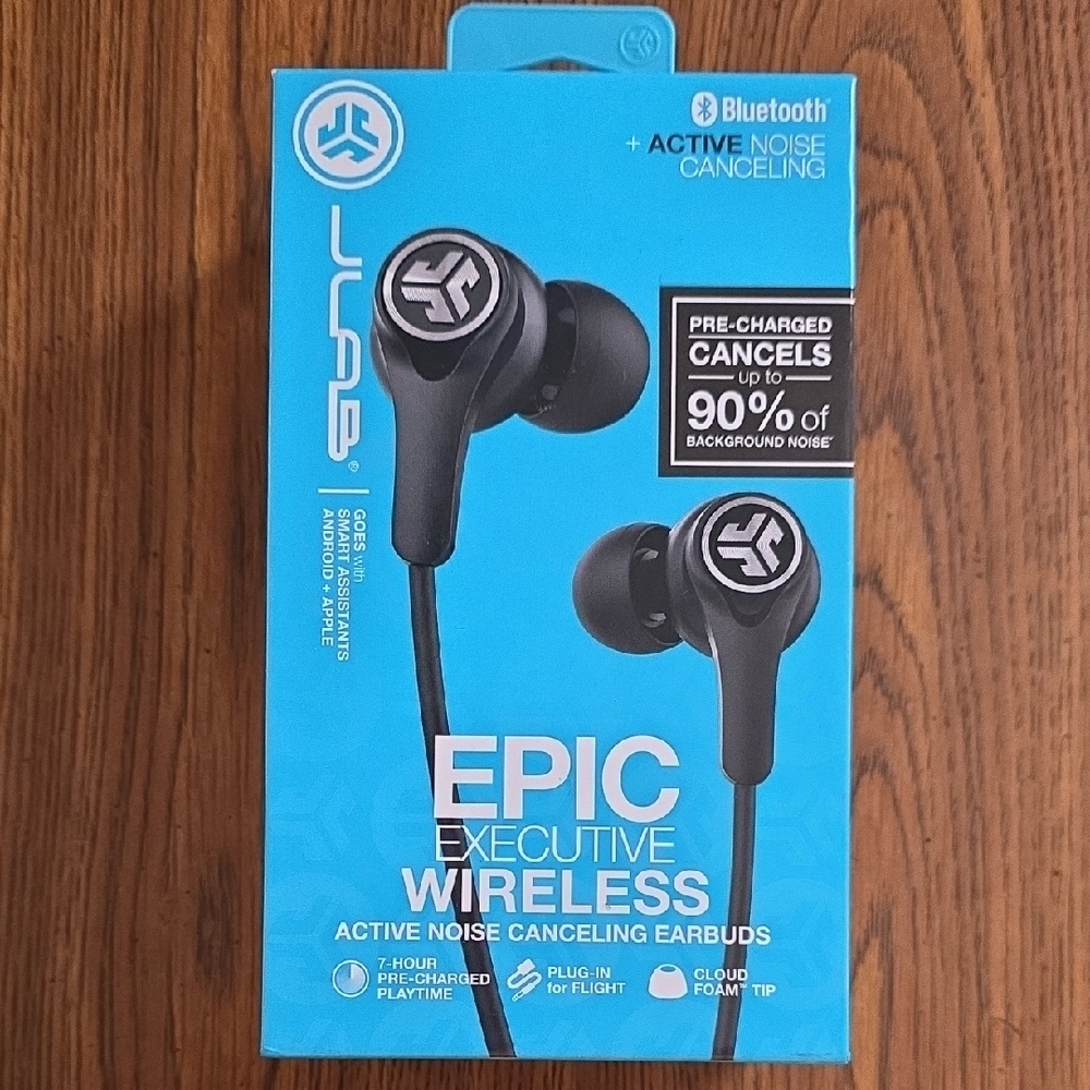 JLab Epic Executive Wireless Earbuds - Black